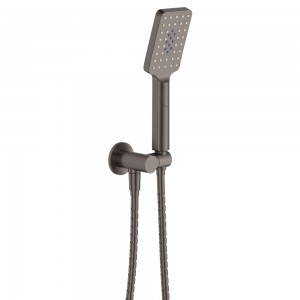 Tono Hand Shower, Round Plate, Gun Metal